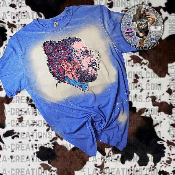 Cute Post Malone Bleached Tee Small-3x - Picture 1 of 2